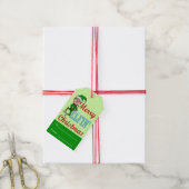 Funny Merry Elfin Kerstmis Bah Humbug Holiday Cadeaulabel (Met Touw)