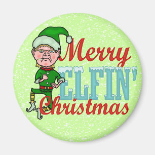 Funny Merry Elfin Kerstmis Bah Humbug Magneet