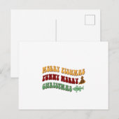 Funny Merry Fishmas kerst Feestdagenkaart (Voorkant / Achterkant)