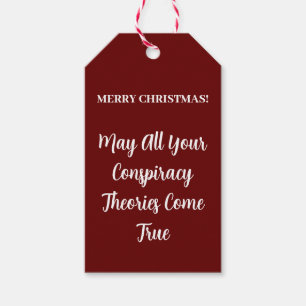 Funny Merry kerstcompracy Theory Gift Labels Cadeaulabel