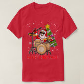 Funny Merry Kerstdrum en Santa Drummer Lover T-shirt (Design voorkant)