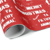 Funny Merry Kerstmis Cadeaupapier (Rol Hoek)