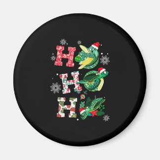 Funny Merry Kerstmis HO HO Turtle Santa Magneet