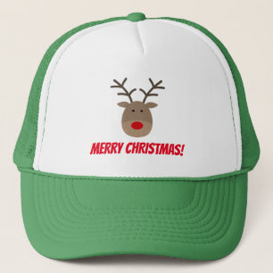 Funny Merry kerstparty pet met schattige rendiertj