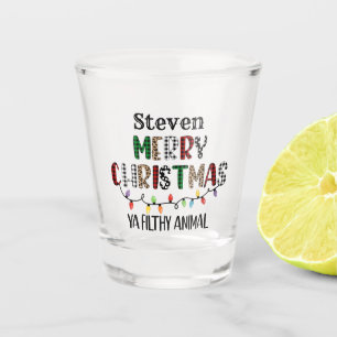 Funny Merry Kerstsmerige diertjes Shot Glas