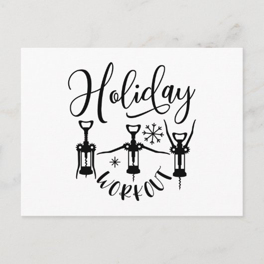 Funny Merry Kerstvakanay Workout Feestdagenkaart (Voorkant)