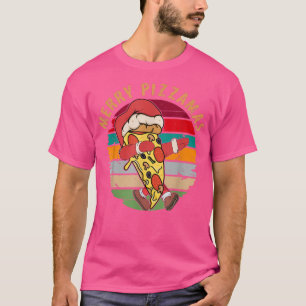 Funny Merry Pizzamas Pizza houdt van het kersthote T-shirt