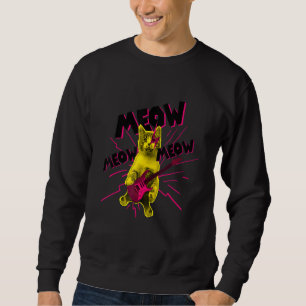 Funny Metal Cat Plays Guitar Trui