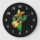 Funny Mexican cactus decor Grote Klok (Voorkant)
