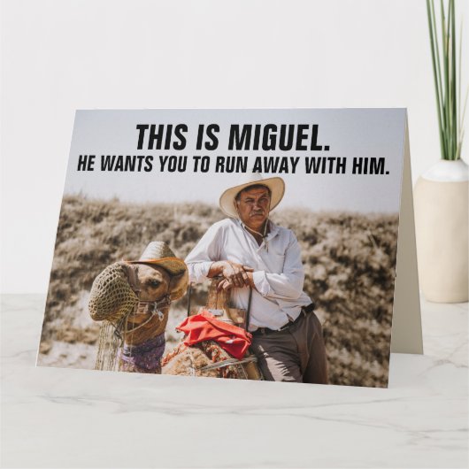 FUNNY MEXICAN GUY GIANT CARTE DE SALUT D'ANNIVERSA (Devant)