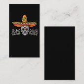 Funny Mexican Skull Sombrero Cinco de Mayo Visitekaartje (Voorkant / Achterkant)