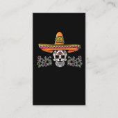 Funny Mexican Skull Sombrero Cinco de Mayo Visitekaartje (Voorkant)