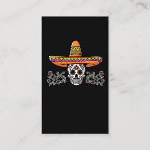 Funny Mexican Skull Sombrero Cinco de Mayo Visitekaartje