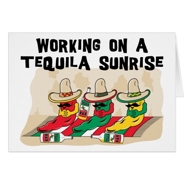 Funny Mexican Tequila Sunrise (Voorkant Horizontaal)