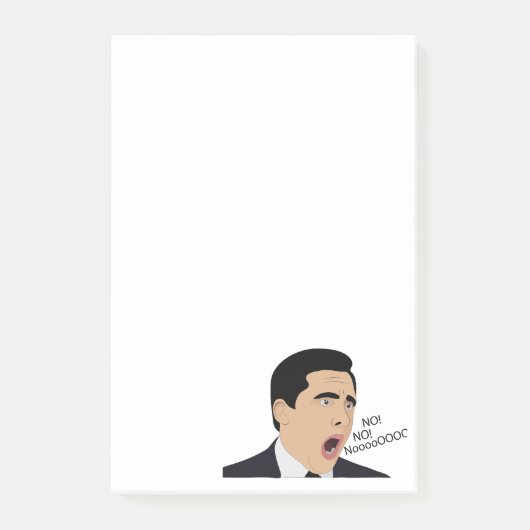 Funny Michael Scott schreeuwt tegen God geen meme Post-it® Notes (Voorkant)