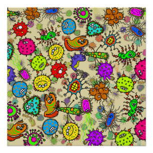 Funny Microscopic Laboratories Organismen Perfect Poster