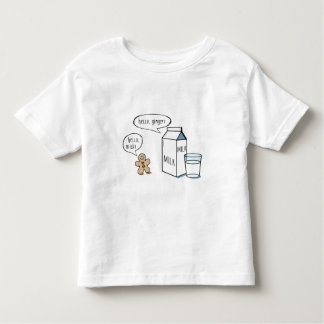 Funny Milk & Ginger Kinder Wit T met rood Sleeve Shirts