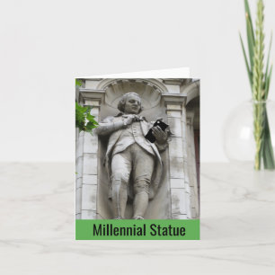 Funny Millennial Statue Bonne carte d'anniversaire
