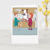 Funny Ming the Koe Happy Birthday Kaart (Gele Bloem)