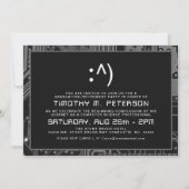Funny Minimal Computer Science Invitation gris (Devant)