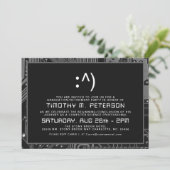 Funny Minimal Computer Science Invitation gris (Debout devant)