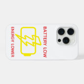 Funny Minimal Low Battery Warning Phone Case  (Verso Horizontal)