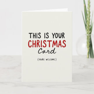 Funny Minimalist Christmas Card This Is Your Card Kaart