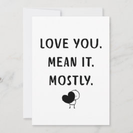 Funny Minimalist Love Quote Design Feestdagenkaart