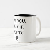Funny Minimalist Love Quote Design Mug (Devant droit)