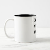 Funny Minimalist Love Quote Design Mug (Gauche)