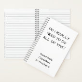 Funny Minimalist Name White voor Checklist Small Notitieboek (Binnen)