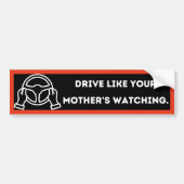 Funny Minimalist Safe Driving Bumper Sticker (Devant)