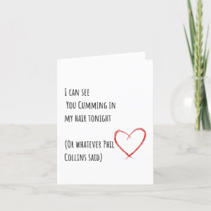 Funny Minimalist Valentijnsdag Kaart Phil Collins