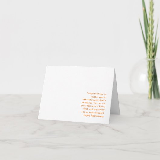 Funny Minimaliste Mariage Anniversaire carte (Devant)