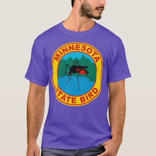 Funny Minnesota Mosquito State Bird T-shirt (Voorkant)