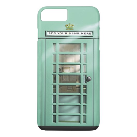 Funny Mint Green British Phone Booth Case-Mate iPhone Case (Achterkant)
