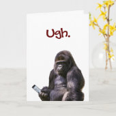 Funny Missing You Love Gorilla Card Kaart (Gele Bloem)