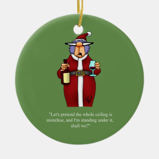 Funny Mistletoe Humor Ornament (Voorkant)