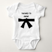 Funny Mixed Martial Arts Karate Black Belt Baby Romper (Voorkant)