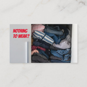 Funny mode adviseur en grappige outfitters kast visitekaartje