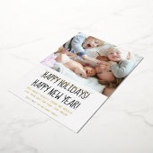 Funny Modern Happy New Year Holiday Kaart (Gedraaid)