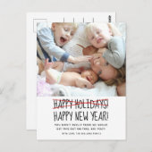 Funny Modern Happy Nieuwjaarsfeest Briefkaart (Voorkant / Achterkant)