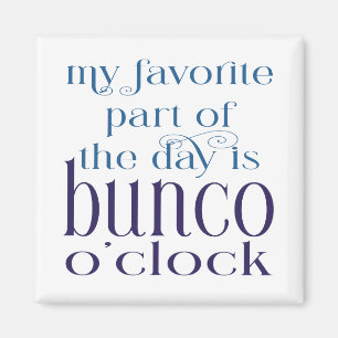 Funny Modern Typography Bunco Magneet