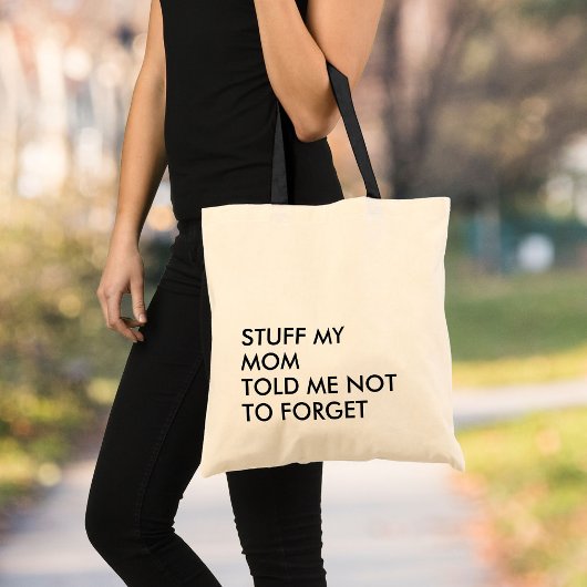 Funny Modern Typography Minimalist Tote Bag