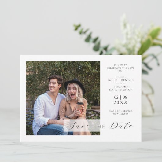 Funny Modern Typography Script Minimalist Wedding (Staand voorkant)