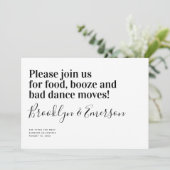 Funny Modern Typography Wedding Save the Date (Staand voorkant)