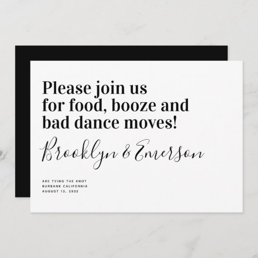 Funny Modern Typography Wedding Save the Date (Voorkant / Achterkant)