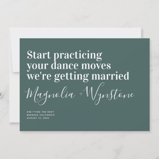 Funny Modern Typography Wedding Save the Date (Voorkant)