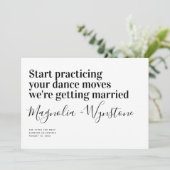 Funny Modern Typography Wedding Save The Date (Staand voorkant)