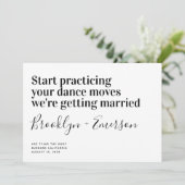 Funny Modern Typography Wedding Save the Date (Staand voorkant)